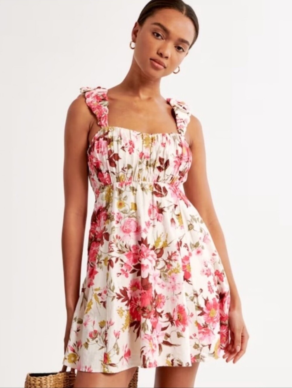 Abercrombie & Fitch Nabydoll Mini Dress Floral Small P Cottage Fairy Garden Boho